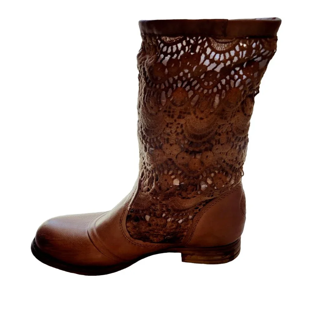 Free People Bunker Camel Slouchy Boots Size 36 - Picture 7 of 11